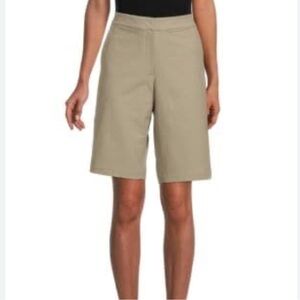 Lafayette 148 New York Manhattan Women’s Khaki Classic Bermuda Shorts Size 2